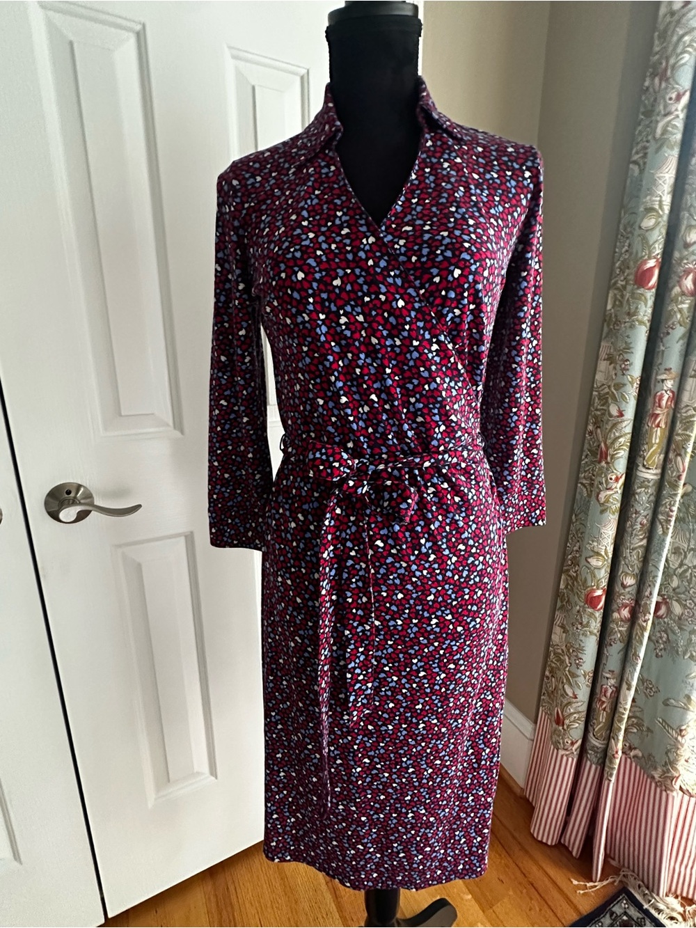 Talbots Heart Themed Wrap Dress